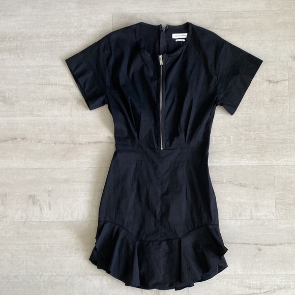 Isabel Marant Black Zip Front Fluted Dress - Picture 7 of 10